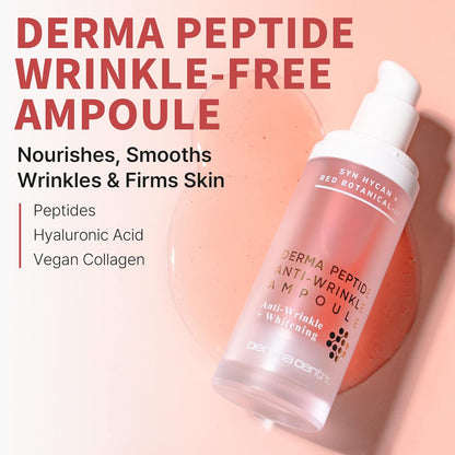 Derma Peptide Ampoule | Vegan Korean Skincare Face Serum with Niacinamide & Centella Asiatica | Hydrating, Pore-Refining & Brightening Serum (1.01 fl oz)